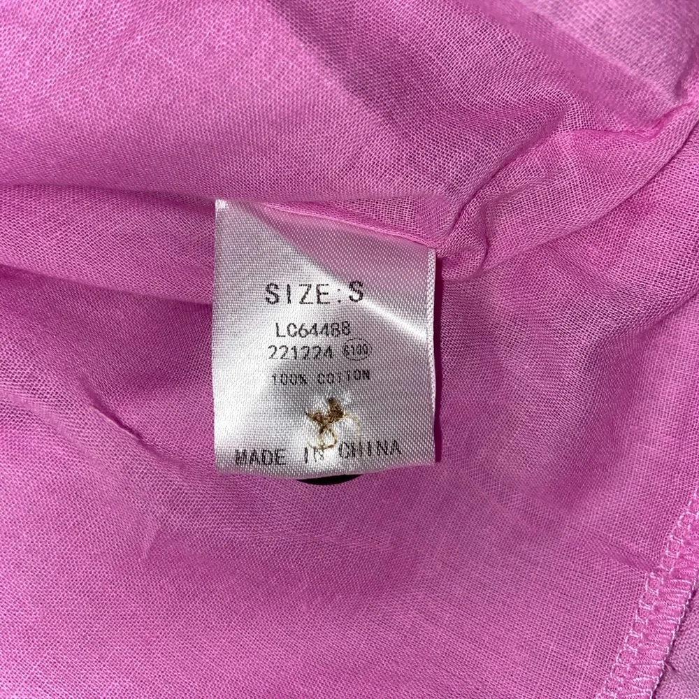 VETINEE Lavender Button Up Tie Romper- S - Picture 6 of 6